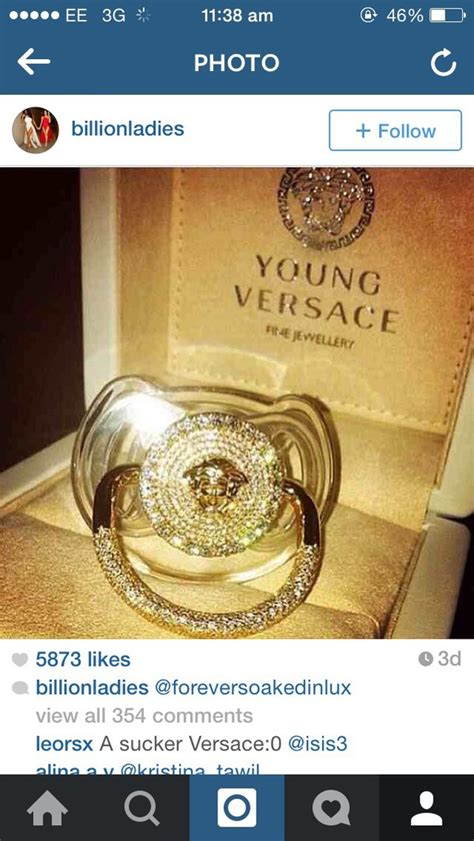 young versace pacifier|versace 6 month baby girl.